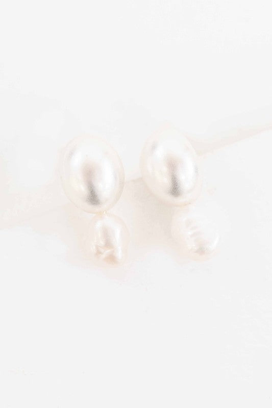 Double Pearl Earrings