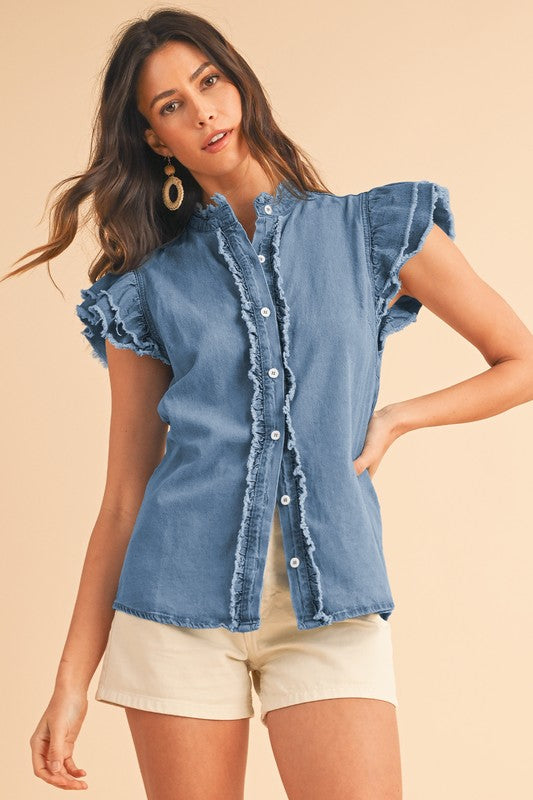 All My Love, Frayed Denim Top