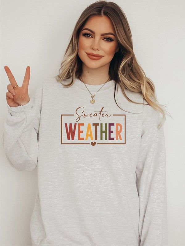 Sweater Weather Graphic Crewneck Sweatshirt